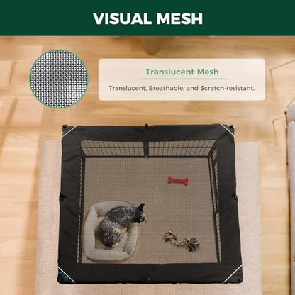 FXW Rollick Dog Playpen with Mesh Top Cover, 8 Panels - Image 4