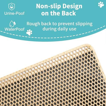 Kitty Litter Mat, Cat Litter Box Mat, Honeycomb Litter Mat - Image 4