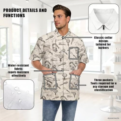 Funny Print Barber Jackets & Smocks - Image 5