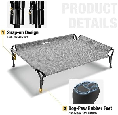 Veehoo Cooling Elevated Dog Bed, Raised Dog Cot - Image 4