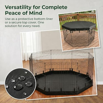 PJYuCien 2-in-1 Octagonal Dog Playpen Bottom Pad - Image 2