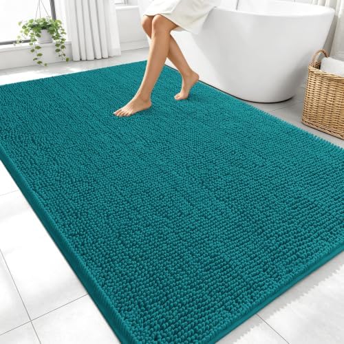 OLANLY Large Bathroom Rugs 70x46, Extra Soft Absorbent Chenille Bath Rugs by OLANLY