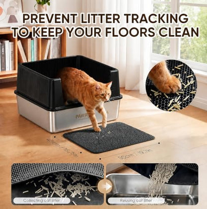 304 Stainless Steel Litter Box 2 Pack, XL Open Top - Image 5