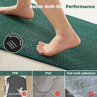 TYUU Bathroom Rugs Non Slip Washable, Super Absorbent Thin Bath Mat Small Quick - Image 4