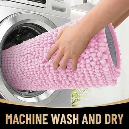 OLANLY Thick Chenille Bathroom Rugs 36x24, Soft Absorbent Bath Mat - Image 4