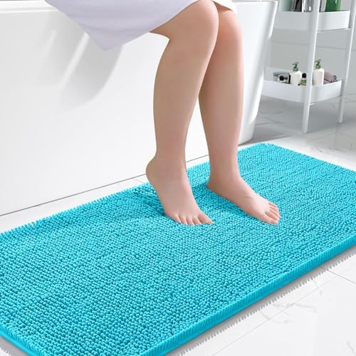 OLANLY Large Bathroom Rugs 50x30, Extra Soft Absorbent Chenille Bath Rugs by OLANLY