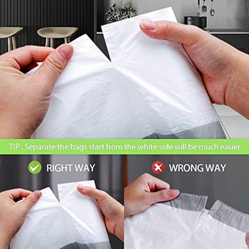 3 Gallon 220pcs Strong Drawstring Trash Bags Garbage Bags by Teivio, Bathroom - Image 3
