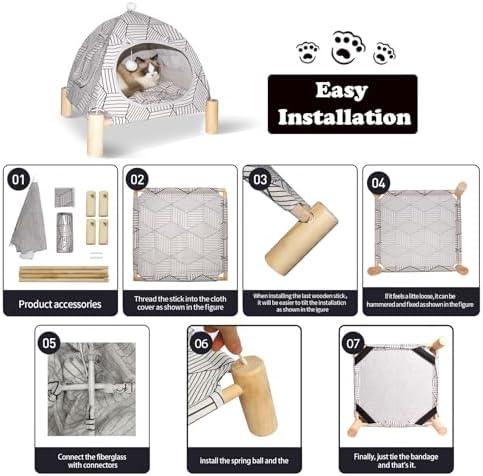 Elevated Pet Hammock Bed Tent House - Image 6