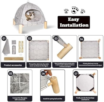 Elevated Pet Hammock Bed Tent House - Image 6