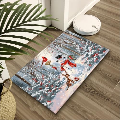 Giwawa Winter Snowman Bath Rug 32x20 Inch - Image 6