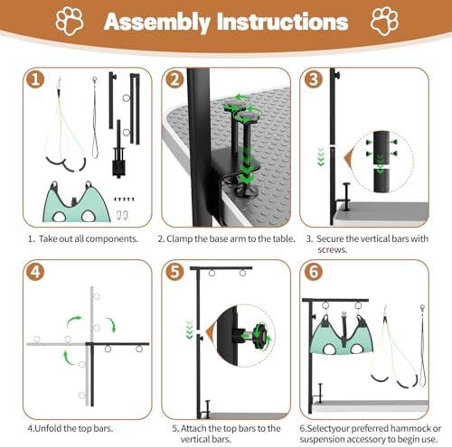 Dog Grooming Table Arm, 31.5"-43.3" Adjustable Pet Stand - Image 7