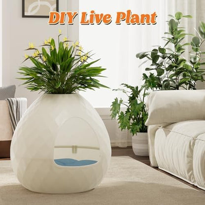 Plant Litter Box Egg-Shaped, Hidden Cat Litter Box Enclosure - Image 5