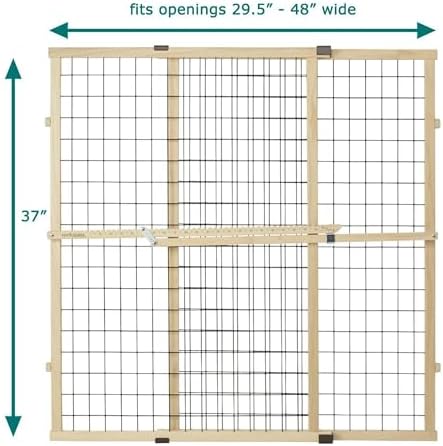 MYPET Wire Mesh Dog Gate: 29.5"-40" Wide, Pressure Mounted - Image 3