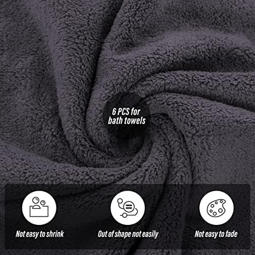 MOONQUEEN 6 Pack Premium Bath Towel Set - Image 4