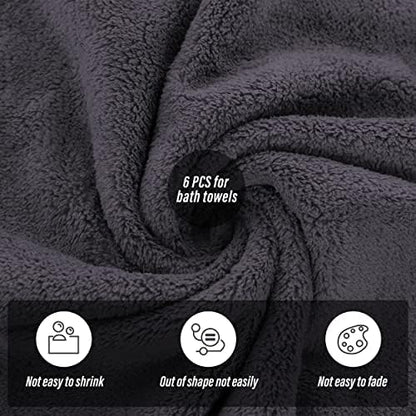 MOONQUEEN 6 Pack Premium Bath Towel Set - Image 4