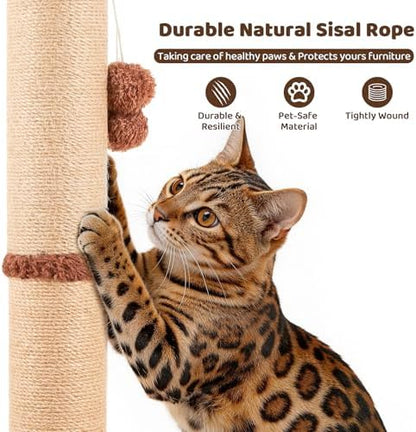 【Material Upgrade】 Famifit 53.6" Palm Tree Cat Scratching Post, Tall Tree - Image 6