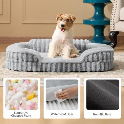 LE SURE Cute Cozy High Back Orthopedic Dog Beds Large Sized Dog - Image 5