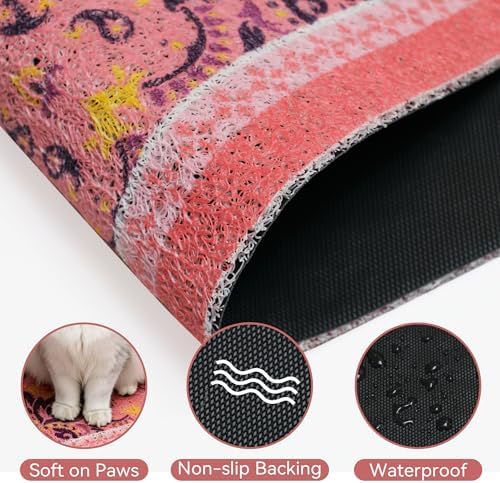 Cat Litter Mat, Waterproof & Non-Slip Backing, Litter Box Catcher, Soft on - Image 2