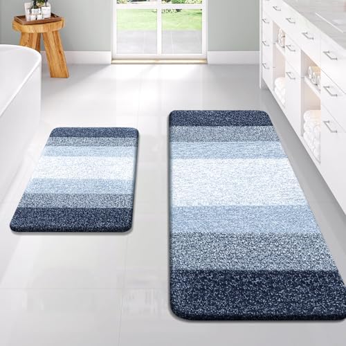 OLANLY Bathroom Runner Rug 59x24, Extra Soft Absorbent Microfiber Bath Rugs - Image 6