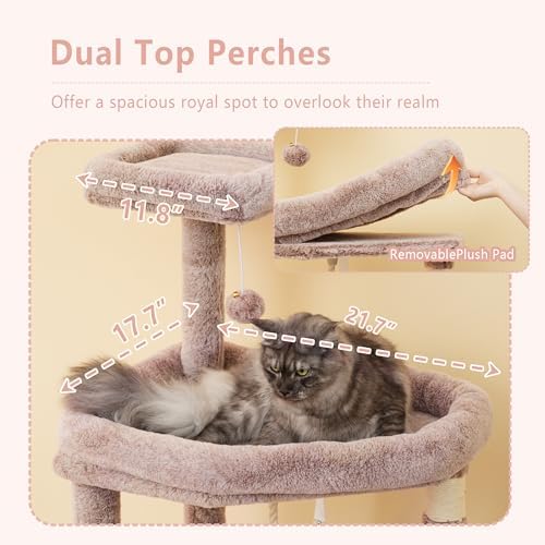 Heybly 64.2" Heavy-Duty Cat Tree - Image 3