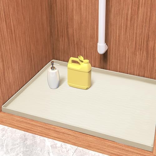 URMONA Waterproof Silicone Under Sink Mat, 28 x 22 in, Flexible Shelf Liner by URMONA