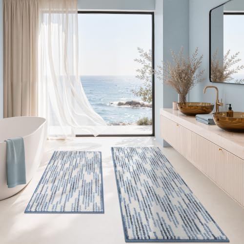 BSICPRO Bathroom Rugs Sets 2 Piece, Modern Bath Mat 20"x47"+20"x32" - Image 5