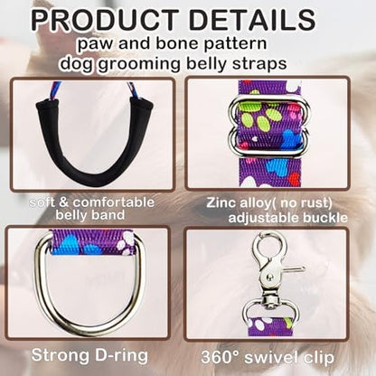 Dog Grooming Belly Straps – Adjustable Grooming Loops - Image 3
