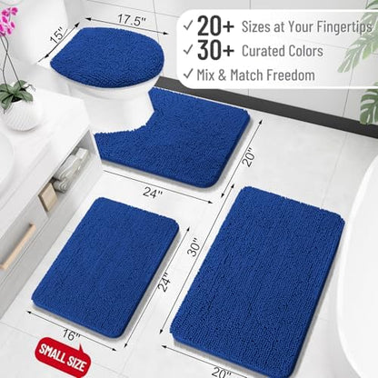 OLANLY Small Bathroom Rugs 30x18, Extra Soft Absorbent Chenille Bath Rugs - Image 2