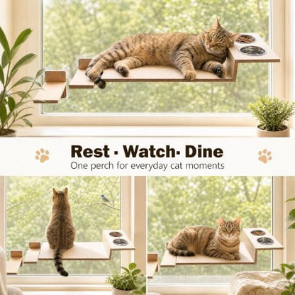 Cat Window Perch, Strong Suction Cups, Cat Window Hammock & Feeding Shelf - Image 7