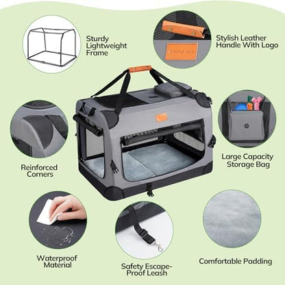 Morpilot 24-inch Portable Collapsible Dog Crate - Image 2