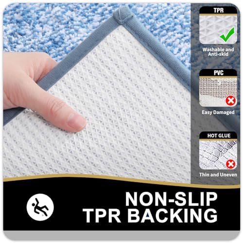 OLANLY Bathroom Runner Rugs 59x24, Extra Long Bath Mats - Image 4