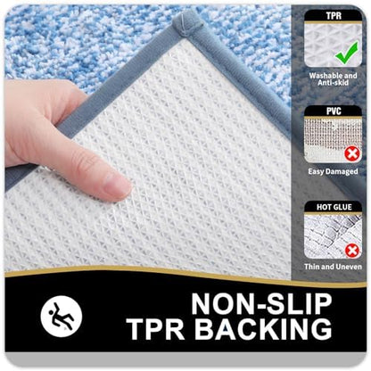 OLANLY Bathroom Runner Rugs 59x24, Extra Long Bath Mats - Image 4