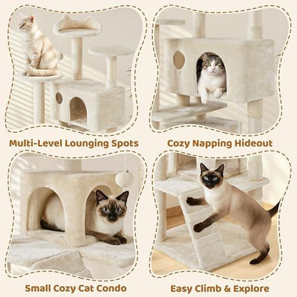 Yaheetech 70in Multi-Level Sturdy Cat Tree, Sisal Scratching Posts - Image 4