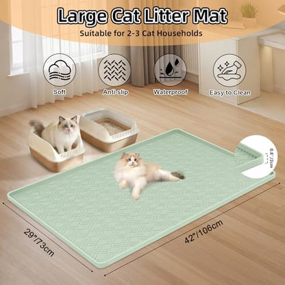 Silicone Cat Litter Mat 42" x 29" Cat Mat - Image 2