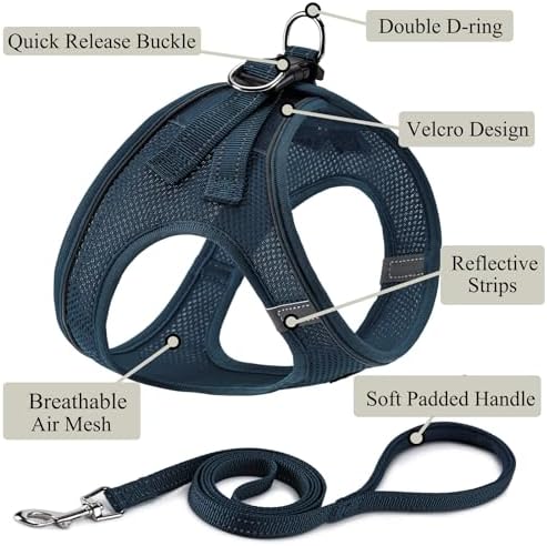 Dog Harness with Leash Set, Step-in Adjustable Puppy Vest - Image 2