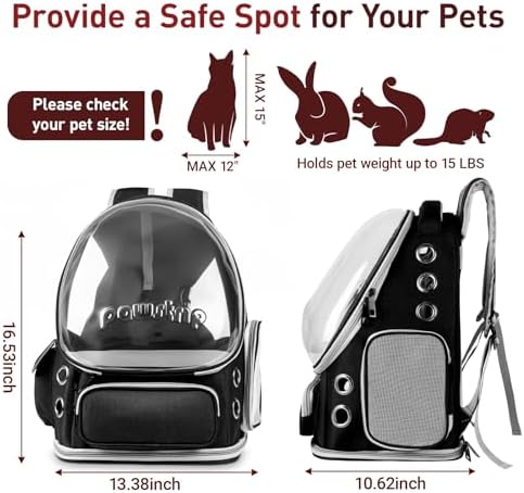 Cat Backpack Carrier Clear Bubble Window - Image 2