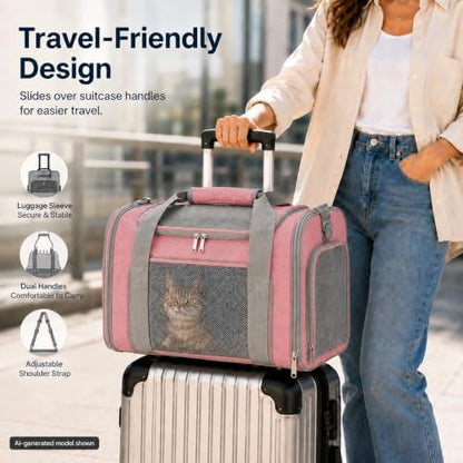 Pet Carrier for Cats and Small Dogs Up to 15 lb - Image 6