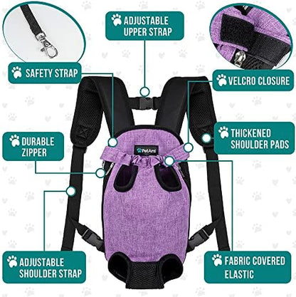 PetAmi Dog Carrier Backpack, Adjustable Pet Cat Front Carrier Backpack - Image 4