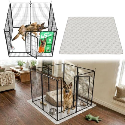 FXW Rollick Dog Playpen with Washable Pee Pad, 8 Panels by FXW