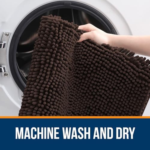 OLANLY Large Bathroom Rugs 59x35, Extra Soft Absorbent Chenille Bath Rugs - Image 5