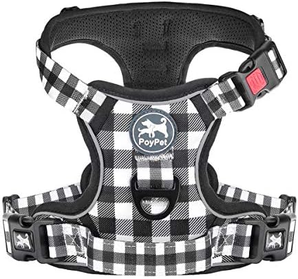 PoyPet Plaid Dog Harness Large, No Pull Vest by PoyPet