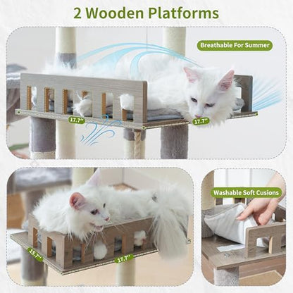 Gitelsnour Maine Coon Cat Tree, Heavy Duty Cat Tower - Image 2