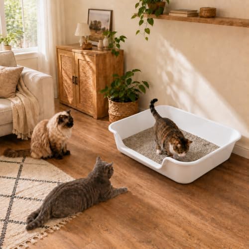 Extra Large Low Entry ABS Cat Litter Box, 1 Pack - Image 2