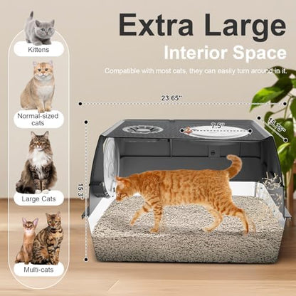 2PACK Stainless Steel Litter Box - Image 2