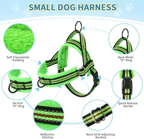 Lukovee Small Dog Harness and Leash Set, No Pull Soft Padded Vest - Image 2