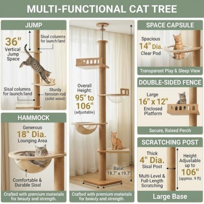 Floor to Ceiling cat Tree - Image 5