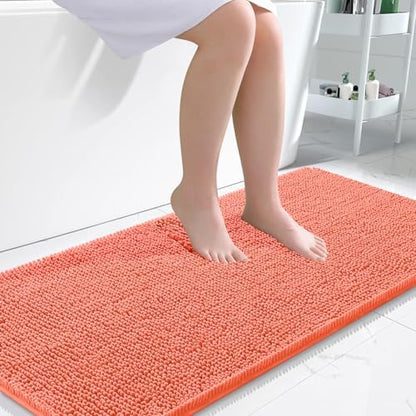 OLANLY Bathroom Runner Rugs 47x24, Extra Soft Absorbent Chenille Bath Rugs by OLANLY