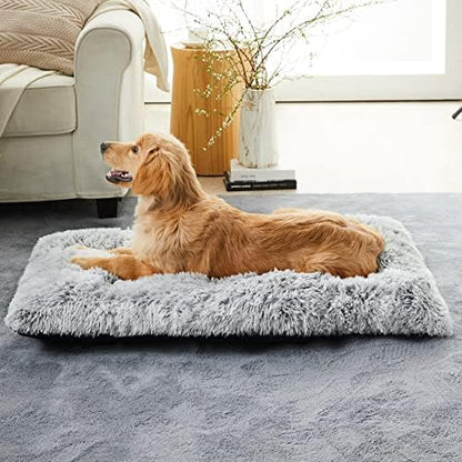 BFPETHOME Dog Beds for Large Dogs, Plush Dog Crate Bed Fluffy Cozy Kennel Pad - Image 2