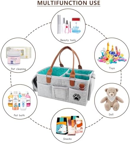 Felt Dog Grooming Bag, Portable Tote Bag - Image 6