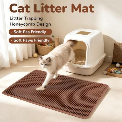 Cat Litter Mat 24"x15", Double Layer Waterproof Litterbox Mat - Image 2